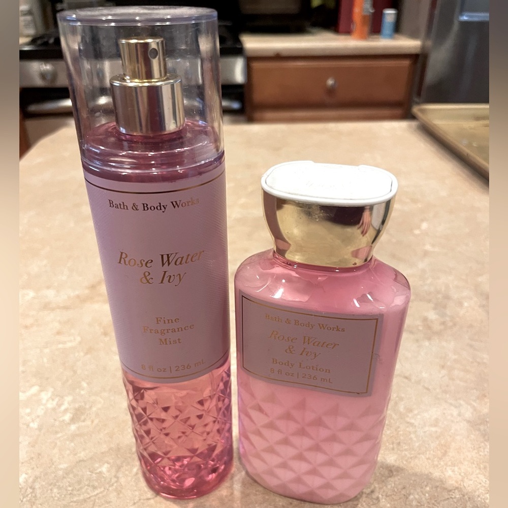 Bath and Body works Rose water and Ivy body lotion and body spray.!